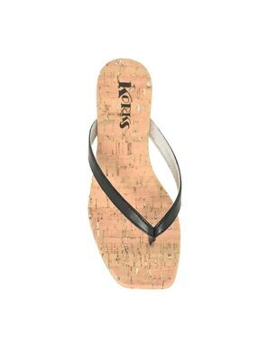 Korks by Kork-Ease Winnie Black / Cork Flip Flop Sandals Women's Size 8